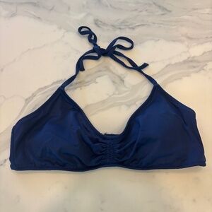 Victoria Secret Navy Blue Halter Bralette Style Swim Top